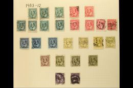 1903-51 EXTENSIVE USED COLLECTION On Album Pages, Includes 1903-12 Set Complete With An Additional 50c And Two... - Andere & Zonder Classificatie
