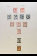 1862-1872 UNUSED COLLECTION On Leaves, Inc 1862-69 2d (x2), 3d (x4) & 9d (x4), 1870 4½d, 1872 Vals To... - Altri & Non Classificati