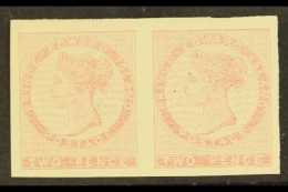 1861 2d IMPERF PROOF PAIR In Very Pale Rose With 4 Large Margins & Some Slight Thinning. For More Images,... - Sonstige & Ohne Zuordnung