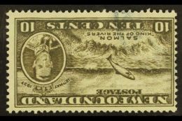 1937 10c Blackish Brown Additional Coronation Perf 13 With INVERTED WATERMARK Variety, SG 261cw, Fine Used With... - Other & Unclassified