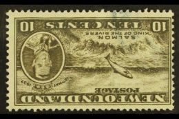 1937 10c Blackish Brown Additional Coronation Perf 13 With INVERTED WATERMARK Variety, SG 261cw, Fine Used With... - Autres & Non Classés