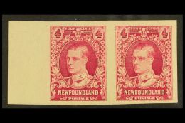 1929 4c Reddish-purple IMPERF PAIR, SG 182a, Mint With Large Margins & Light Crease Across Top. Cat... - Other & Unclassified