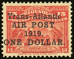 1919 $1 On 15c Bright Scarlet With No Comma After "Post" Variety, SG 143a, Very Fine Mint For More Images, Please... - Other & Unclassified