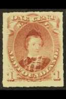 1876-9 1c Lake-purple, Rouletted, SG 40, Fine Mint, Nice Example! For More Images, Please Visit... - Sonstige & Ohne Zuordnung