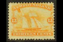 1865-71 EYE-CATCHING VARIETY. 13c Orange-yellow, SG 29, Mint Regummed, With A LARGE COLOURED SPOT Under "E" Of... - Autres & Non Classés