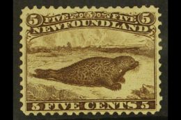 1865-70 5c Brown 'Common Seal', SG 26, SUPERB UNUSED No Gum Example With Exceptional Centering, Fresh Colour &... - Other & Unclassified