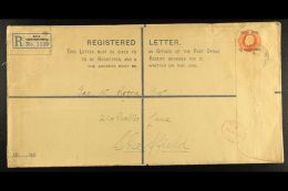 1922 (March 10th) Large Printed Registered Cover To England, Uprated (stamp Missing), Constantinople Reg Tab &... - Levante Britannico
