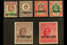 1911-13 Surcharges Complete Set, SG 29/34, Very Fine Mint, Very Fresh. (6 Stamps) For More Images, Please Visit... - Levant Britannique