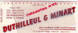 75- PARIS - BUVARD VETEMENTS PROFESSIONNELS - DUTHILLEUL & MINART-13 RUE DE TURBIGO - CENTIMETRE - Textile & Clothing