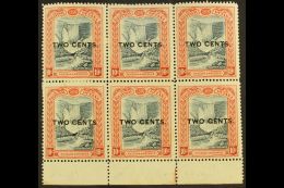 1899 POSITIONAL VARIETIES BLOCK 1899 2c On 10c Kaiteur Falls With NO STOP AFTER "CENTS" Variety, SG 223a, Plus... - Brits-Guiana (...-1966)