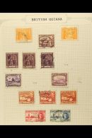 1882-1952 USED COLLECTION ON LEAVES Mostly Fine Condition. Note 1888-89 'Inland Revenue' 40c & 72c; 1889... - Britisch-Guayana (...-1966)