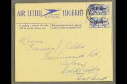 1944 AIR LETTER 3d+3d Blue On Buff War Effort, Bilingual "Bechuanaland" Overprint, H&G 1, Very Fine Used To... - Sonstige & Ohne Zuordnung