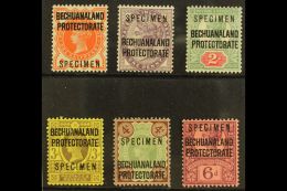 1897 Set To 6d (less ½d Blue Green) Ovptd "Specimen", SG 59s/65s (less 60s), Very Fine Mint. (6 Stamps) For... - Autres & Non Classés