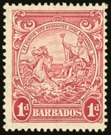 1938 1d Scarlet, Badge Of The Colony, Perf 13½ X 13, SG 249, Fresh Mint. Scarce Stamp. For More Images,... - Barbados (...-1966)