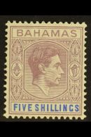 1938-52 5s Lilac & Blue Thick Paper, SG 156, Fine Never Hinged Mint, Usual Brownish Streaky Gum, Fresh... - Other & Unclassified