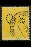 OFFICIAL 1914-21 4d Lemon- Yellow, SG O41c, Very Fine Used. For More Images, Please Visit... - Other & Unclassified