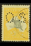 OFFICIAL 1914 5s Grey And Yellow Punctured "OS", SG O27, Cancelled By Melbourne Dec 1913 Specimen Cds. Unpriced... - Altri & Non Classificati