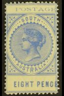 SOUTH AUSTRALIA 1902-04 8d Ultramarine With"POSTAGE" And "EIGHT PENCE" Badly Misplaced To The Right, SG 271... - Sonstige & Ohne Zuordnung