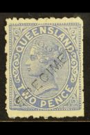 QUEENSLAND 1882 2d Blue, As SG 168, With Diagonal "SPECIMEN" Handstamp In Black, Fine Mint. For More Images,... - Andere & Zonder Classificatie