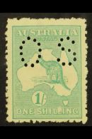 OFFICIAL 1915-28 1s Blue- Green (Die IIB) Punctured "OS", SG O48b, Never Hinged Mint. For More Images, Please... - Altri & Non Classificati