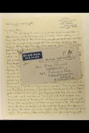 WWII - RAF LETTER & COVER 1945 (14th Dec). Cocos Islands (Ceylon Air Forces) Three Page Letter To England,... - Ohne Zuordnung