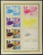 TRAIN - PROGRESSIVE COLOUR PROOFS 1985 (Aug) Nevis 50c, $1 & $1.50 Railway Locomotives Se-tenant Pairs, Each... - Non Classificati