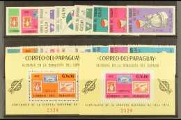 SPACE Paraguay 1966 German Space Research Set Perf & Imperf Plus Both Miniature Sheets, Mi 1559/74 & Bl... - Non Classés