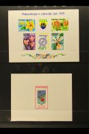 FLORAL 1979-91 GABON Imperf Epreuves De Luxe Selection Inc 1984 Sets & 1991 Set. Attractive Display Items (14... - Ohne Zuordnung