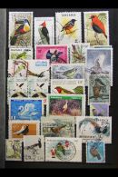 BIRDS 1930's-1990's World Very Fine Used Collection With Light Duplication Housed In Two Small Stockbooks, Very... - Non Classés