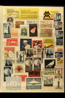 PHILATELIC EXHIBITION LABEL COLLECTION 1890's - 1960's. A Mammoth & Impressive Collection Of Fascinating "old... - Altri & Non Classificati