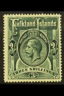 1912-20 3s Slate-green, SG 66, Fine Mint. For More Images, Please Visit... - Falkland