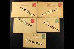 POSTAL STATIONERY WITH "SPECIMEN" OVERPRINTS 1887-1912 All Different Unused Group With 1887 ½d And 1d... - Gibilterra