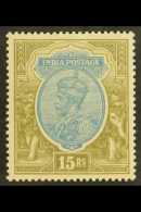 1926-33 15R Blue And Olive (wmk Upright), SG 218, Never Hinged Mint. For More Images, Please Visit... - Altri & Non Classificati