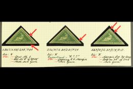 CAPE OF GOOD HOPE 1855 1s Deep Dark Green, SG 8b, Superb Mint Og Trio, Die A (2) And Die B, SG 8b, Showing A Range... - Zonder Classificatie