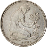 Monnaie, République Fédérale Allemande, 50 Pfennig, 1991, Hamburg, TTB - 50 Pfennig