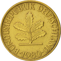 Monnaie, République Fédérale Allemande, 10 Pfennig, 1980, Stuttgart, TTB - 10 Pfennig