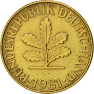 Monnaie, République Fédérale Allemande, 10 Pfennig, 1981, Stuttgart, TTB - 10 Pfennig