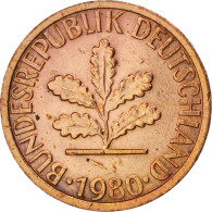 Monnaie, République Fédérale Allemande, Pfennig, 1980, Munich, TTB, Copper - 1 Pfennig