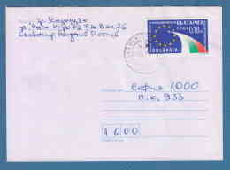 213207 / 2000 - 0.18 Lv. , Beginning The Negotiations For Joining Bulgaria To EU , FLAG , Kazanlak  - SOFIA , Bulgarie - Covers & Documents