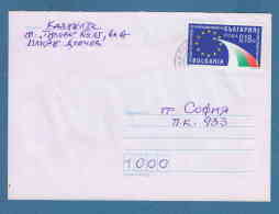 213209 / 2000 - 0.18 Lv. , Beginning The Negotiations For Joining Bulgaria To EU , FLAG , Kazanlak  - SOFIA , Bulgarie - Storia Postale