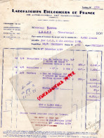 64 - PAU - FACTURE LABORATOIRES BIOLOGIQUES DE FRANCE-RUE AMEDEE ROUSSILLE- 1957-EAU DE COLOGNE - 1950 - ...