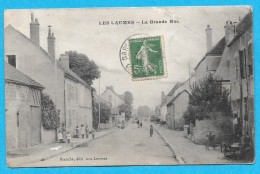 21-Les Laumes-la Grande Rue -cpa  écrite 1916 - Venarey Les Laumes