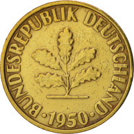 Monnaie, République Fédérale Allemande, 10 Pfennig, 1950, Munich, TB+, Brass - 10 Pfennig