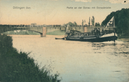 DE DILLINGEN / Partie An Der Donau Mit Donaubrücke / CARTE COULEUR - Dillingen