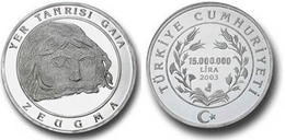 AC - ZEUGMA COMMAGENE, GYPSY GIRL ANCIENT CITIES SERIES #2 COMMEMORATIVE SILVER COIN PROOF - UNCIRCULATED TURKEY 2003 - Turkey