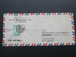 China Taiwan 1960er Jahre Luftpost / Air Mail. United Exporters, LTD. Taipei, China. Badische Anilin & Soda Fabrik - Lettres & Documents