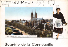 29-QUIMPER- LES PASSERELLES SU L'ODET ET LA CATHEDRALE - Quimper