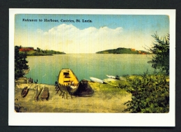 ST LUCIA  -   Castries  Entrance To Harbour  Unused Postcard (repro) - Santa Lucía