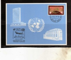 UNITED NATIONS GENEVE GINEVRA ONU UN UNO 1979 HEADQUARTES 1969 CENT. 60 HAMBURG MAXIMUM MAXI CARD - Cartoline Maximum