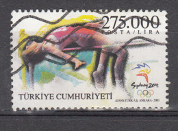 Turkije 2000 Mi Nr 3242  Olympische Zomer Spelen  Sidney, Hoogspringen, High Jump - Oblitérés